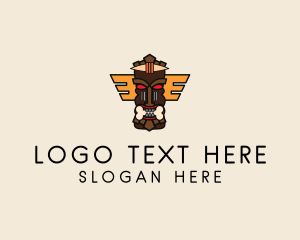 Hawaii - Traditional Tiki Statue logo design