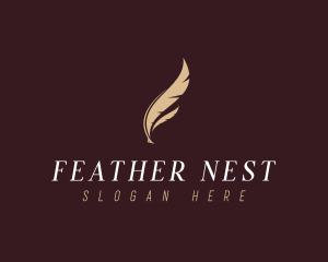 Feather - Feather Writer Author logo design