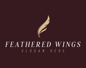 Feather Writer Author logo design