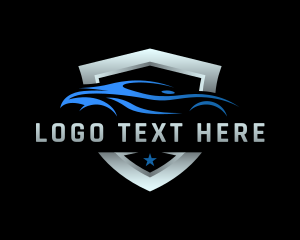 Defense - Automobile Racing Car Shield logo design