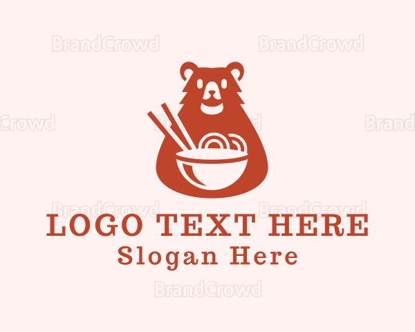 Bear Ramen Noodles Logo