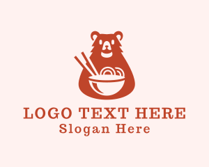 Diner - Bear Ramen Noodles logo design