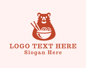 Bear Ramen Noodles Logo