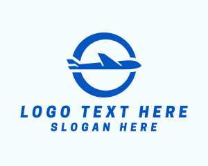 Aeroplane - Blue Airplane Logistics logo design