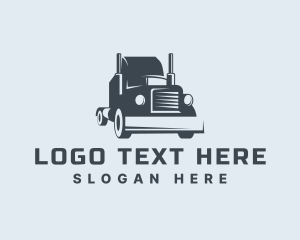 Distribution - Cargo Delivery Logistics Truck logo design