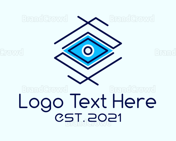 Geometric Diamond Eye Logo