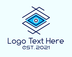 Cyber - Geometric Diamond Eye logo design