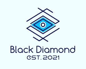 Geometric Diamond Eye logo design