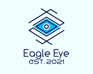 Geometric Diamond Eye logo design