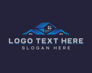 Exterior Design - Home Roofing Builder logo design