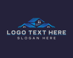 Real Estate - Home Roofing Builder logo design