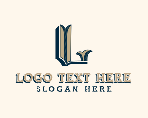 Cafe - Luxury Fashion Letter L logo design