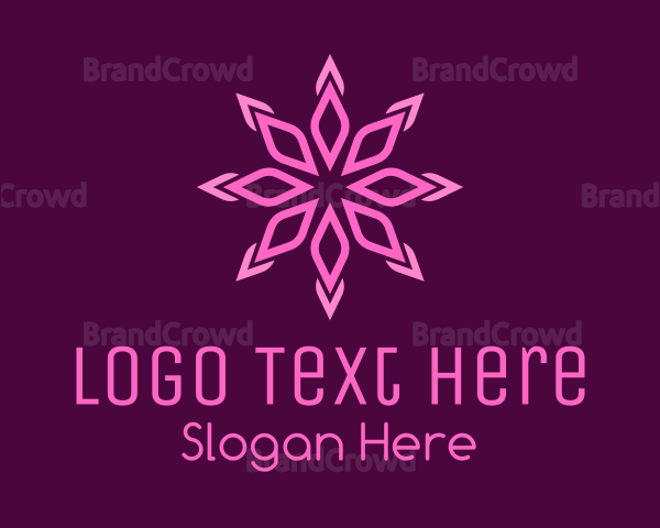 Crystal Flower Petals Logo