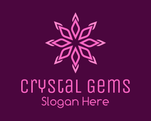 Crystal Flower Petals logo design