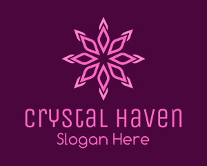 Crystal Flower Petals logo design