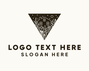 Leaf - Floral Home Doodle logo design