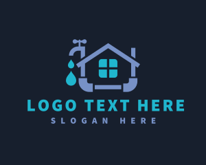 Tool - Water Droplet Plumbing House logo design