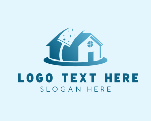 Clean - Residential House Cleaning logo design