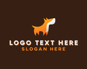 Doggo - Orange Guard Dog logo design
