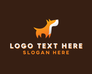 Doggy - Orange Guard Dog logo design