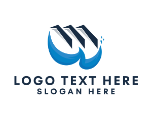 Company - Roof Wave Letter M logo design