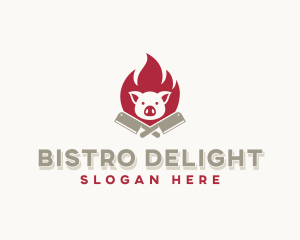 Pork Butcher Cleaver logo design