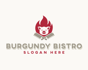 Pork Butcher Cleaver logo design