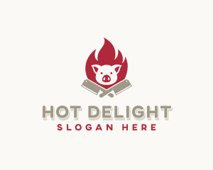 Pork Butcher Cleaver logo design