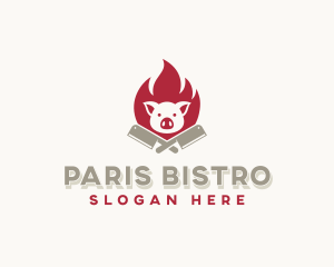 Pork Butcher Cleaver logo design