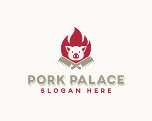 Pork - Pork Butcher Cleaver logo design