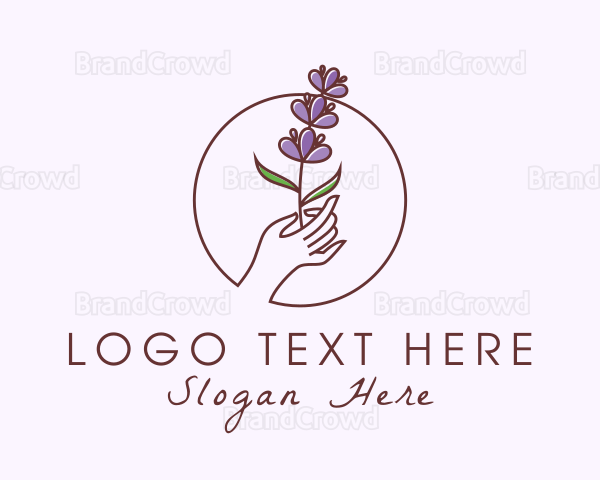 Lavender Wellness Hand Logo