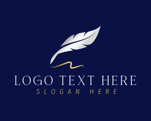 Notary - Feather Quill Ink logo design