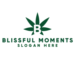 Green Cannabis B logo design