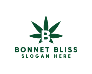 Green Cannabis B logo design