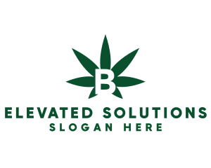 High - Green Cannabis B logo design