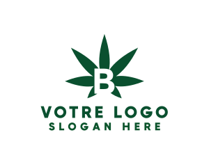 Smoke - Green Cannabis B logo design