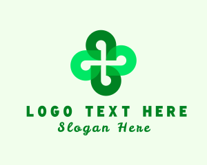Bio - Natural Clover Leaf logo design