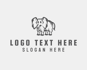 Tusk - Mammoth Elephant Zoo logo design