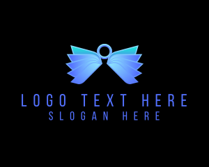 Lent - Wings Angel Halo logo design