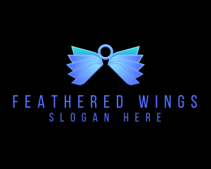 Wings Angel Halo logo design