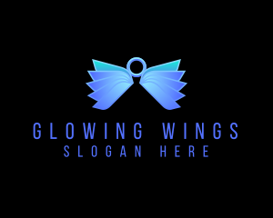 Wings Angel Halo logo design