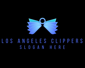 Wings Angel Halo logo design