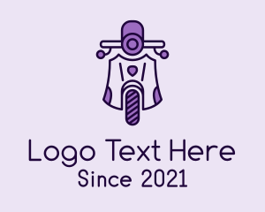 Moped - Purple Vintage Scooter logo design