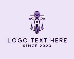 Logistics - Minimalist Scooter Rider logo design