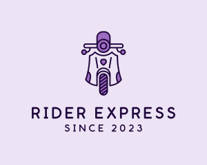 Rider - Minimalist Scooter Rider logo design