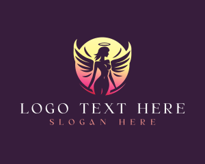 Self Care - Lady Wing Angel logo design