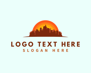 Land - City Building Real Estate logo design