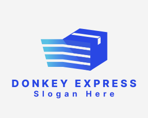 Blue Express Logistics Package logo design