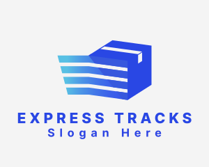 Blue Express Logistics Package logo design