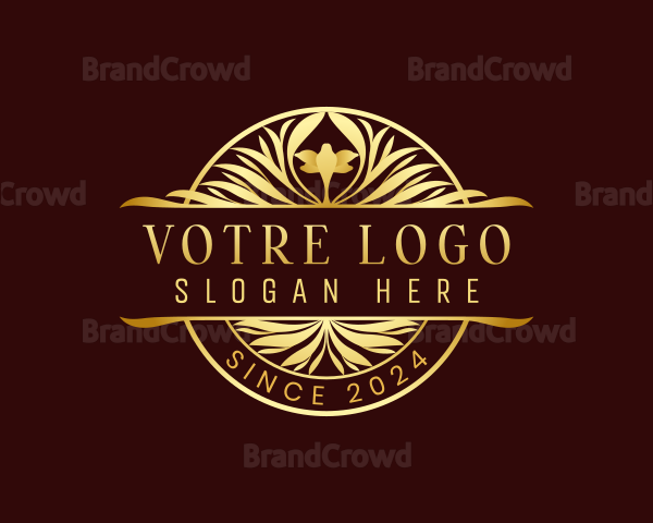 Flower Luxury Crest Logo